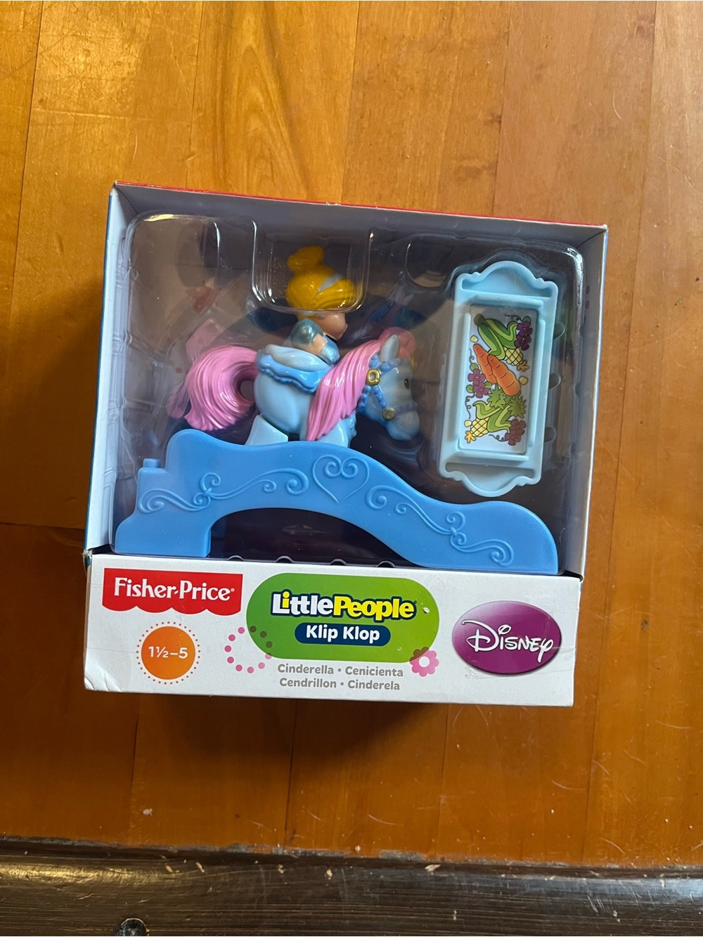 Fisher-Price Little People Klip Klop Cinderella with Pink Mane Blue Horse